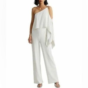 Lauren Ralph Lauren L93309
Crystal One Shoulder White
Georgette Jumpsuit Size14